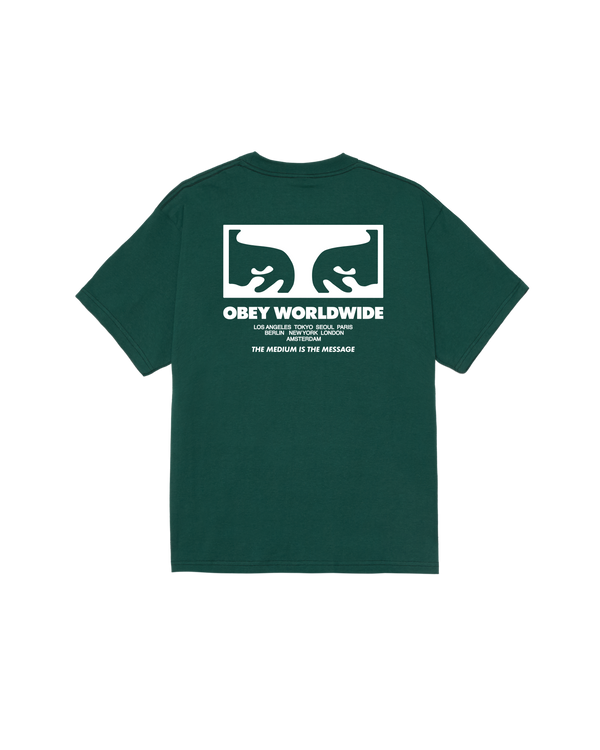 Obey The Medium Is The Message T-Shirt - Rainforest