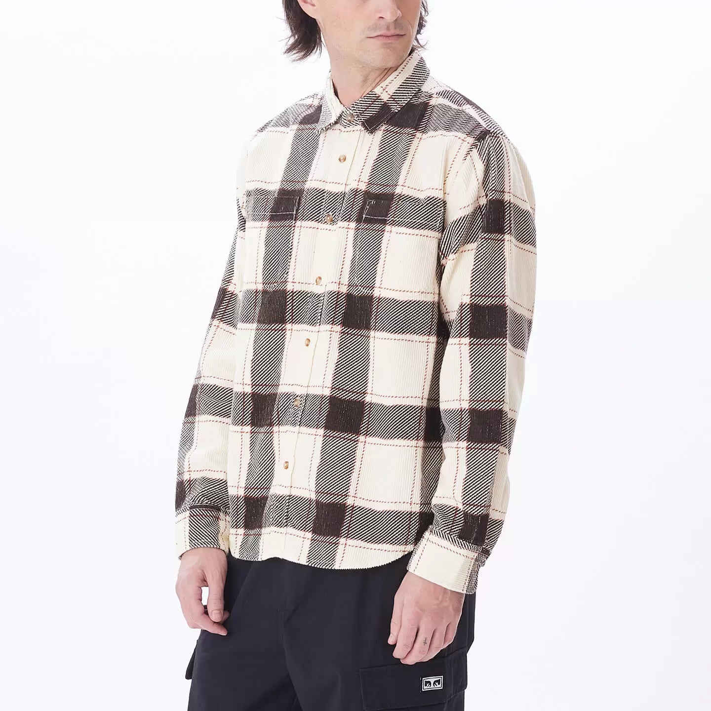 Obey Adrian Cord Woven Shirt - Unbleached