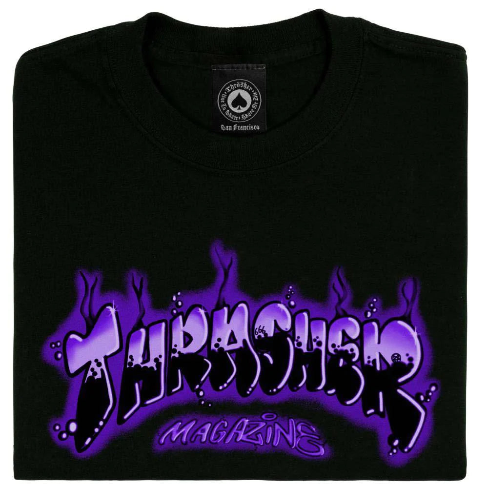 Thrasher - Airbrush T-Shirt - Black/Purple