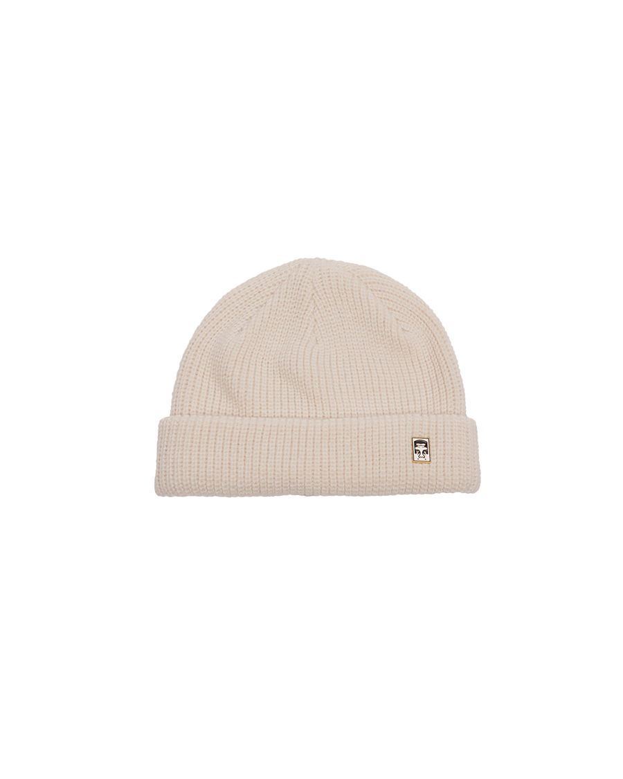 OBEY Micro Beanie in Beige front