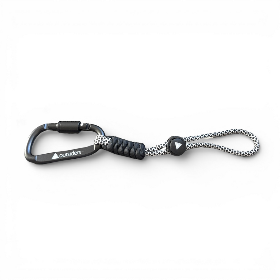 Outsiders Paracord EDC Carabiner - Black / White