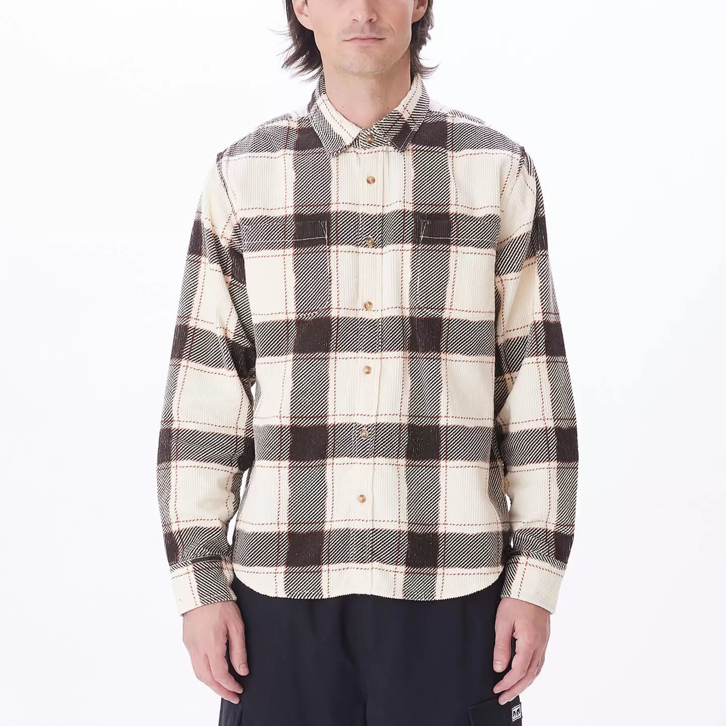 Obey Adrian Cord Woven Shirt - Unbleached
