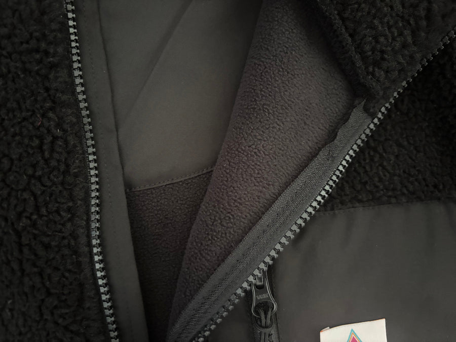 Outsiders Full Zip Sherpa Fleece - Black