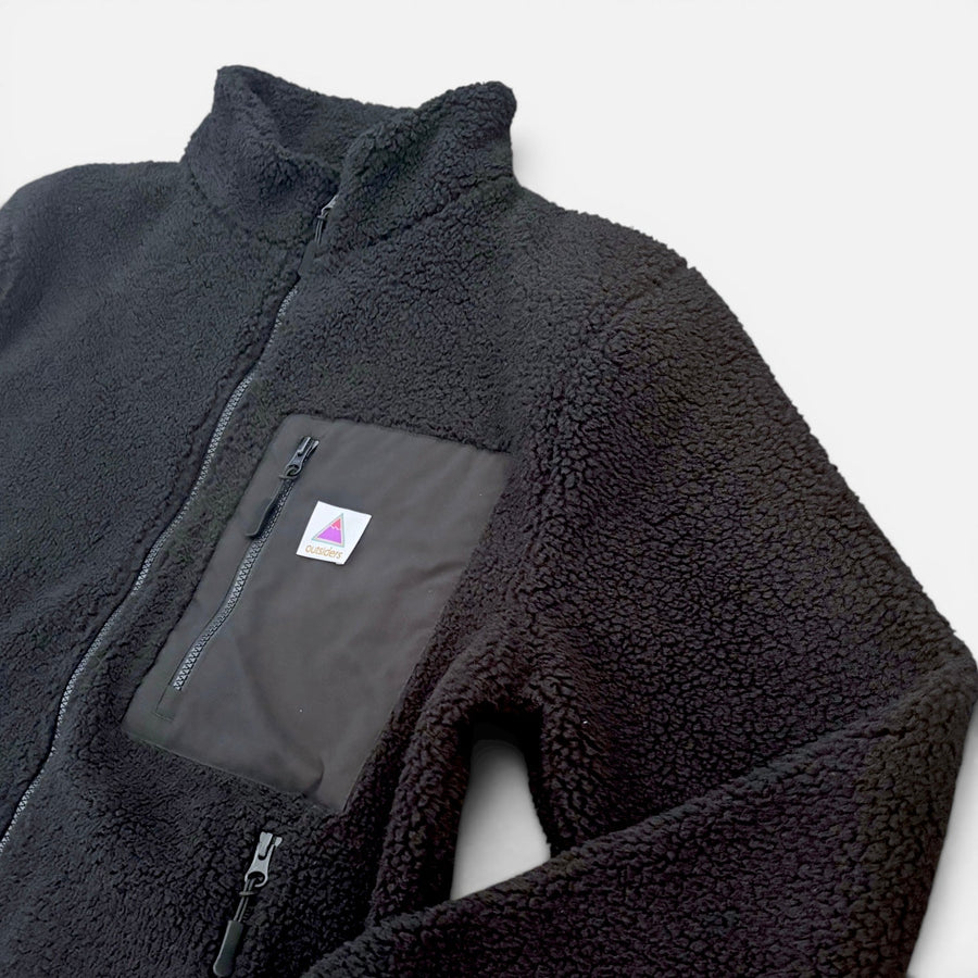 Outsiders Full Zip Sherpa Fleece - Black