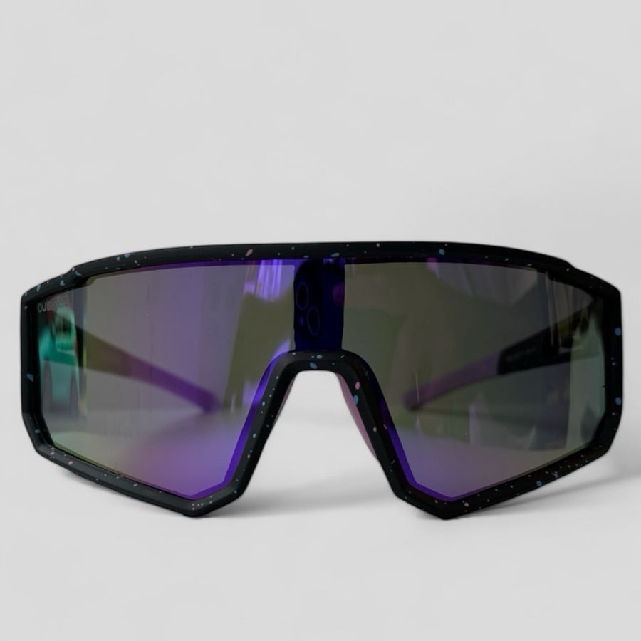 Outsiders Spaced Sunglasses - Black / Purple Speckle