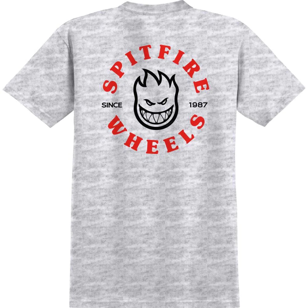 Spitfire Bighead Classic T-Shirt - Ash/Red/Black