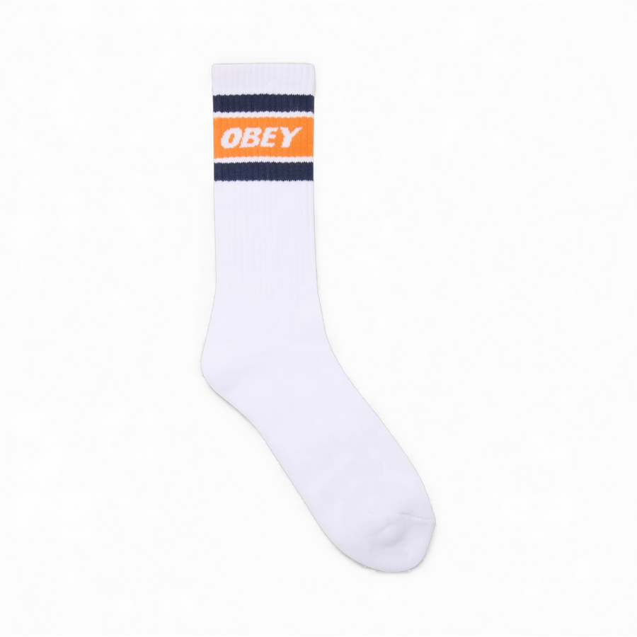 Obey Cooper 2 Socks - White / Orange