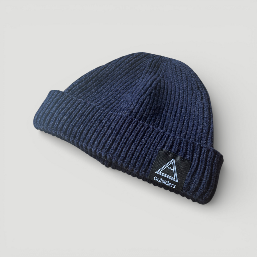 Outsiders Woven Skele Logo Beanie - Navy