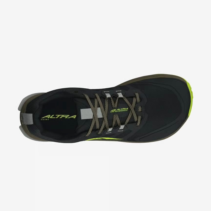 Altra Lone Peak 9 Waterproof Low - Black / Lime