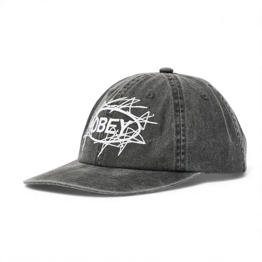 Obey Duster 6 Panel Cap - Pigment Black