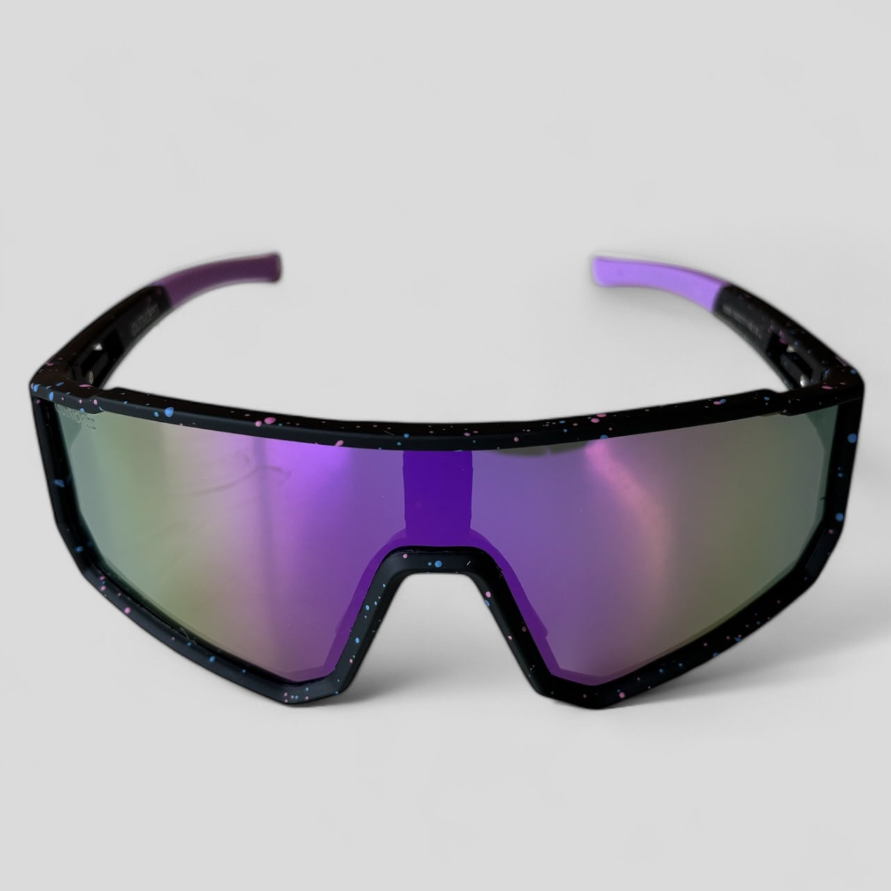 Outsiders Spaced Sports Frame Sunglasses - Black / Purple Splatter