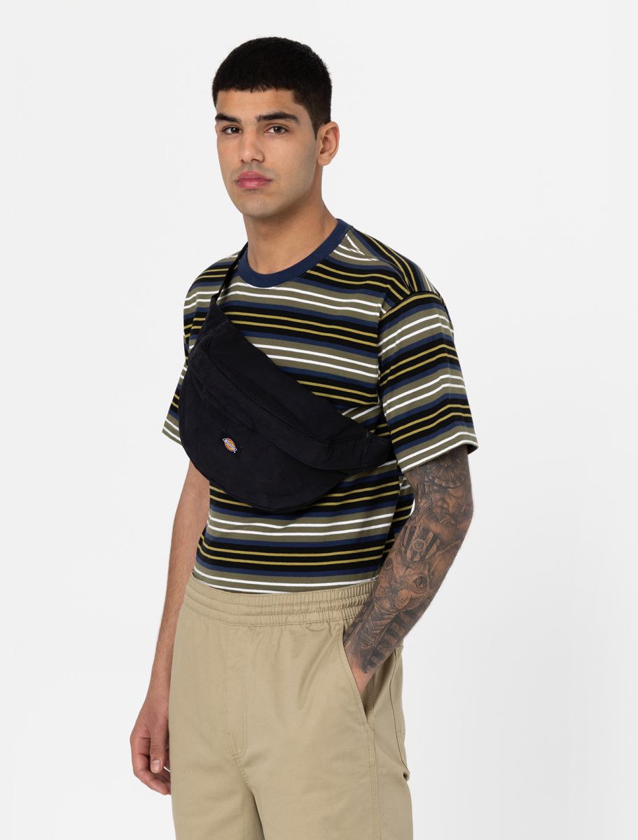 Duck Canvas Cross Body Bum Bag - Black
