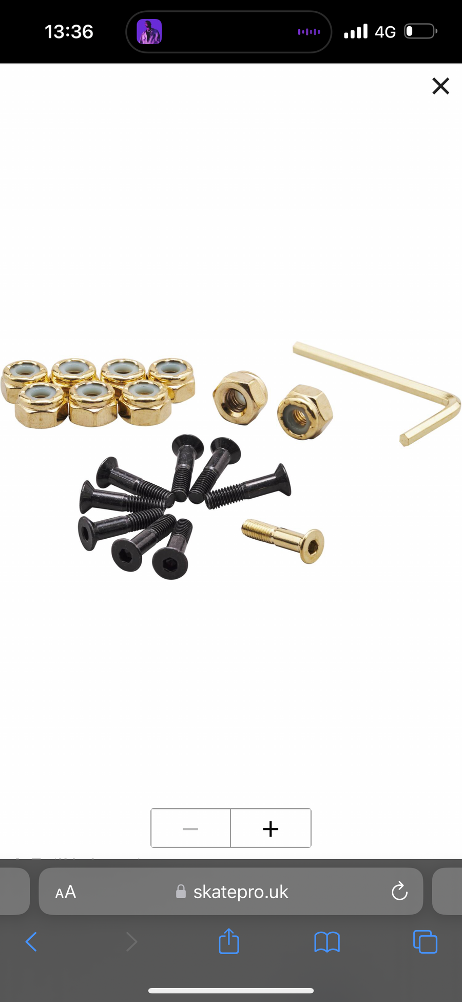 Primitive Allen key Skateboard Bolts Set 7/8 product image 2
