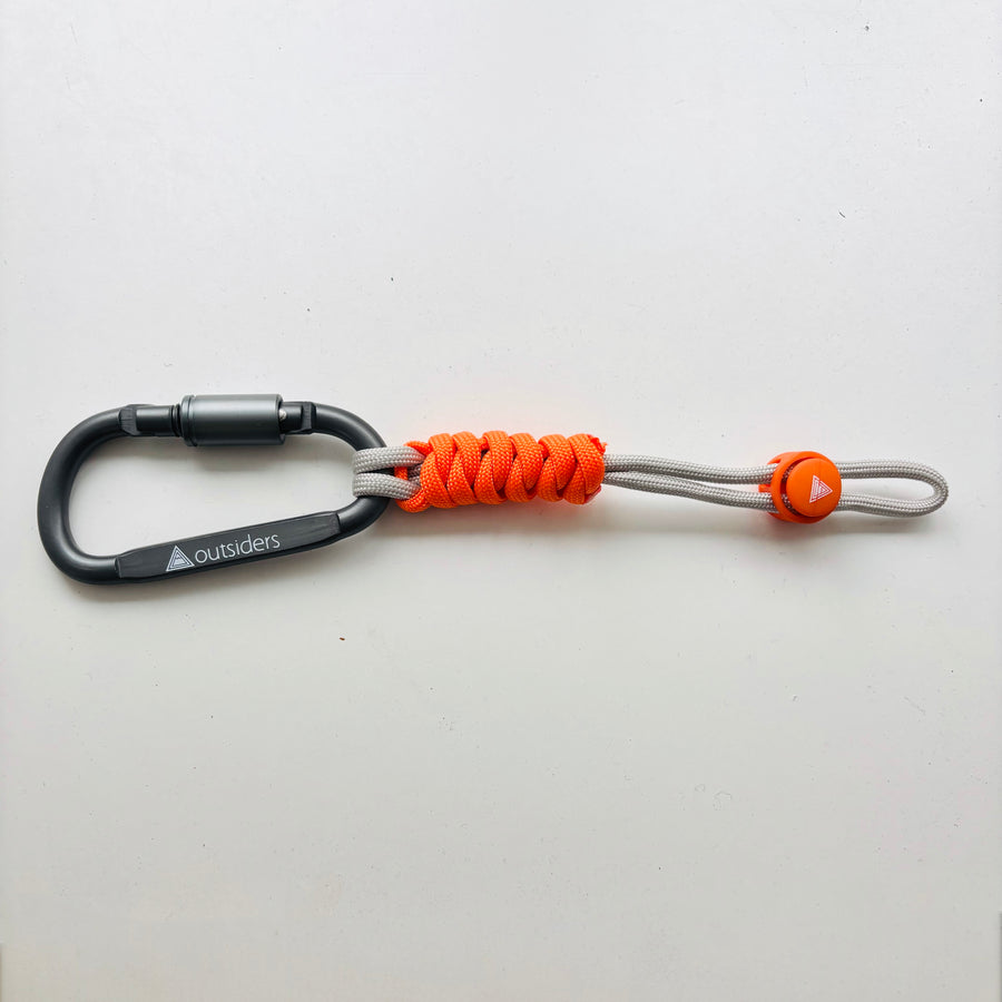 Outsiders Paracord EDC Carabiner - Grey / Orange