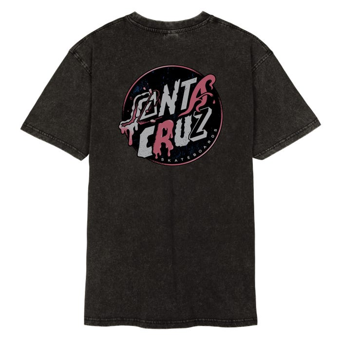 Santa Cruz DNA Dot T-Shirt - Black Acid Wash