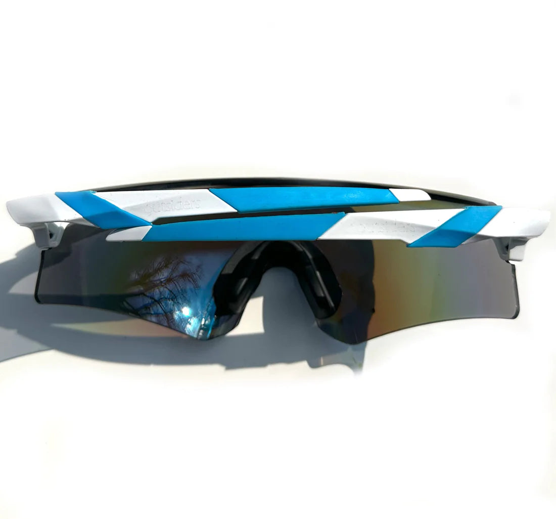 Outsiders Powder Trail Sunglasses - White/Blue