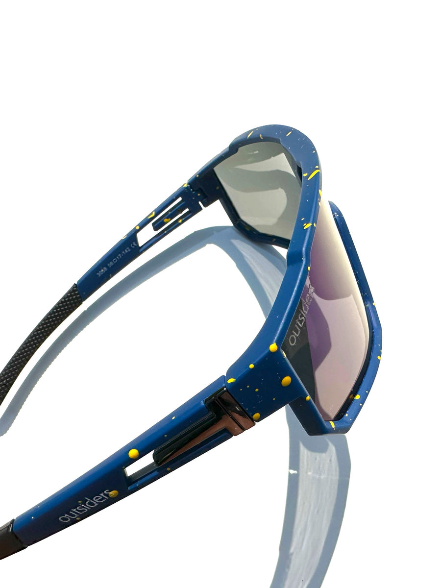 Outsiders Spaced Sunglasses - Blue / Yellow Speckle