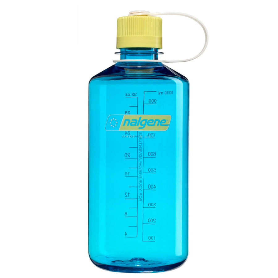 Nalgene 1L Tritan Renew Narrow Mouth Bottle - Blue Atoll / Endive Cap