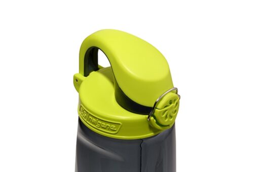Nalgene 700ml Tritan Renew OTF Lock Top Bottle - Charcoal / Lime Cap