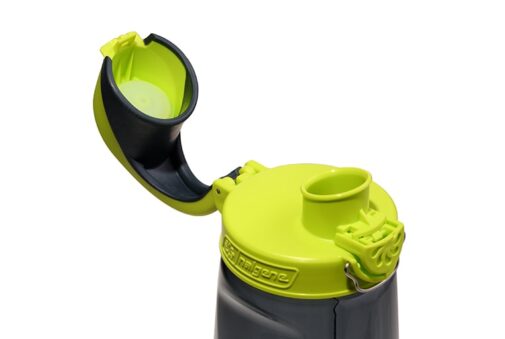 Nalgene 700ml Tritan Renew OTF Lock Top Bottle - Charcoal / Lime Cap