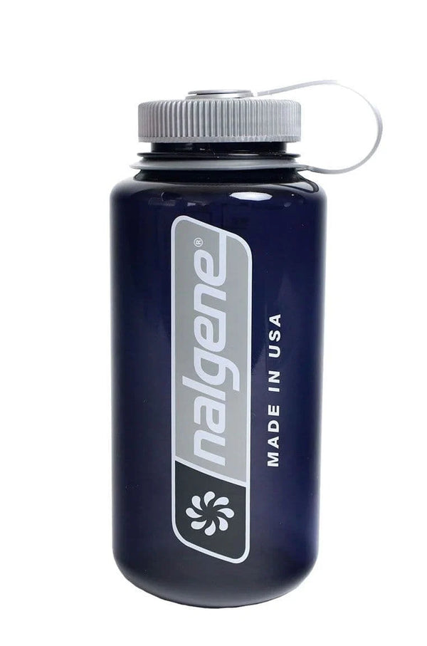 Nalgene 1L Tritan Renew Wide Mouth Bottle - Odyssey Grey Large Logo