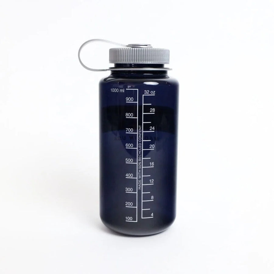 Nalgene 1L Tritan Renew Wide Mouth Bottle - Odyssey Grey Large Logo