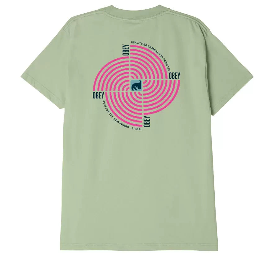 Obey Downward Spiral T-Shirt - Cucumber