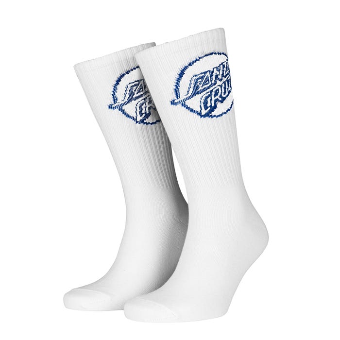 Santa Cruz Dissected Dot Socks - White