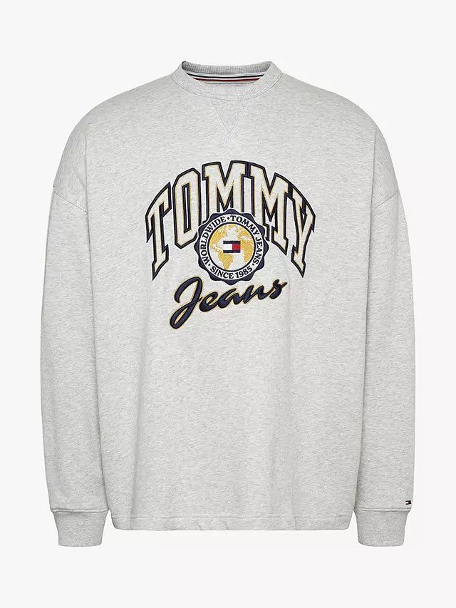 Tommy Jeans - College Archive Sweatshirt - Silver Grey Heather