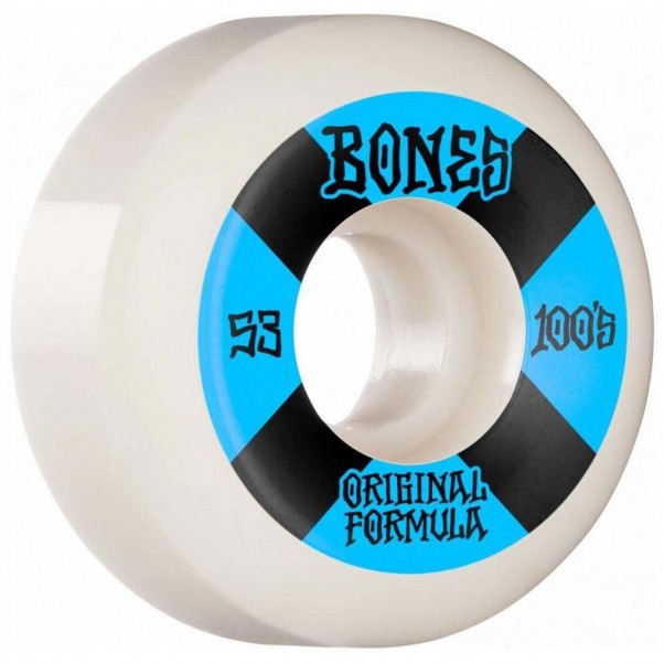 Bones 100's #4 V5 Sidecut Skateboard Wheels White 53mm