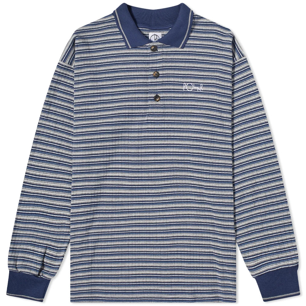 Polar - Stripe Polo L/s - Navy