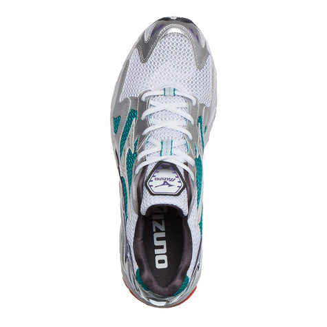 Mizuno Waverider 10 - White/Silver/Teal/Blue