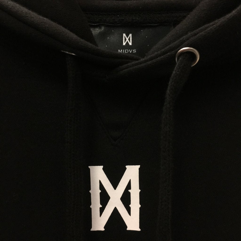 MIDAS CO CORE X LOGO HOODY - BLACK / WHITE