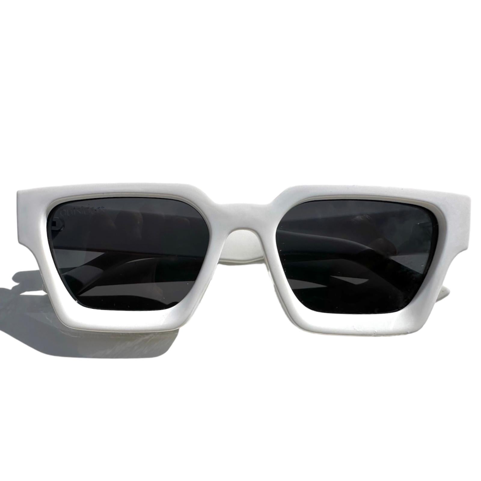 Outsiders - Waved Sunglasses - White
