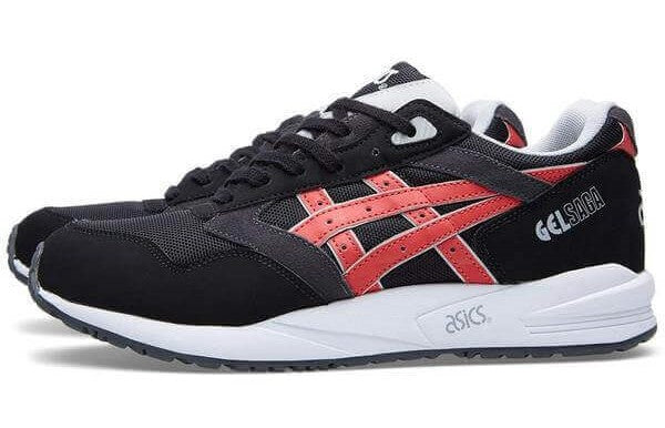 Asics gel saga black red shop
