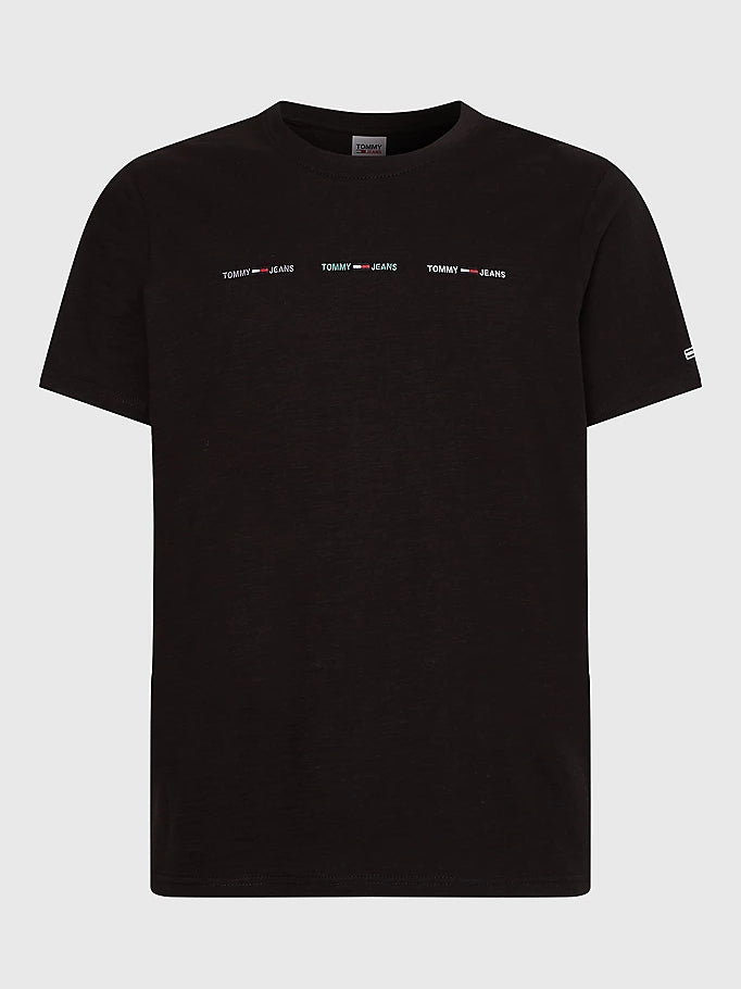 Tommy Jeans - Tiny Linear Logo T-Shirt - Black