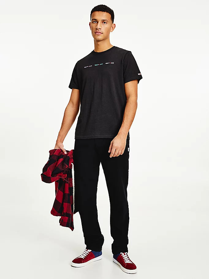 Tommy Jeans - Tiny Linear Logo T-Shirt - Black