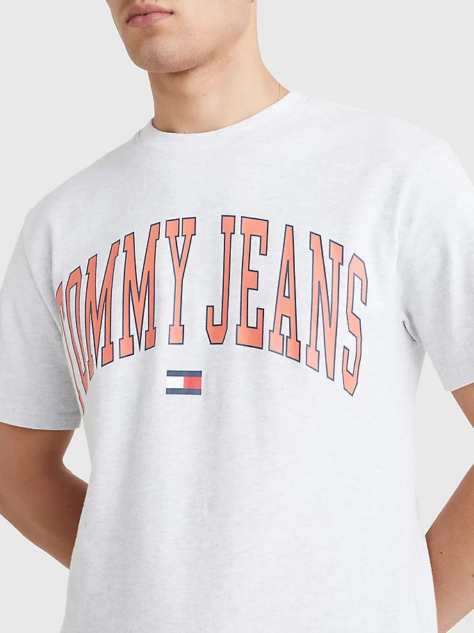 Tommy Jeans - College Logo T-Shirt - Grey