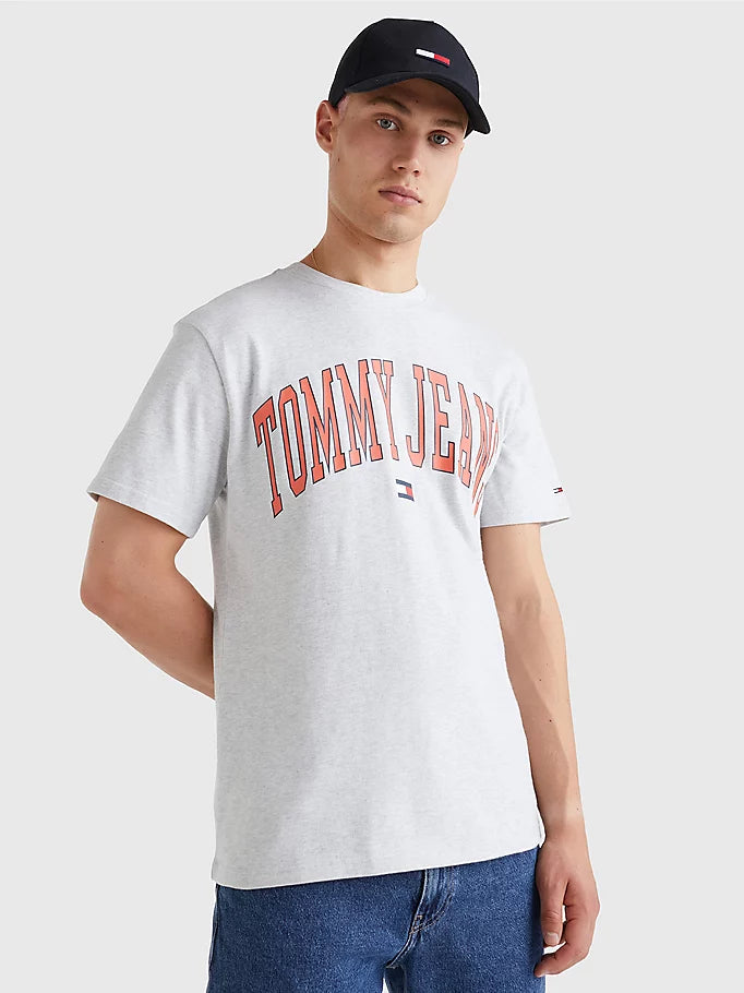 Tommy Jeans - College Logo T-Shirt - Grey
