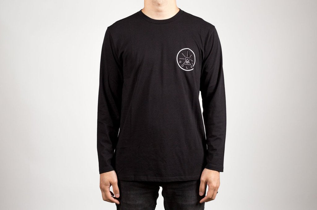 POLER STUFF GOLDEN CIRCLE LONG SLEEVE TEE - BLACK