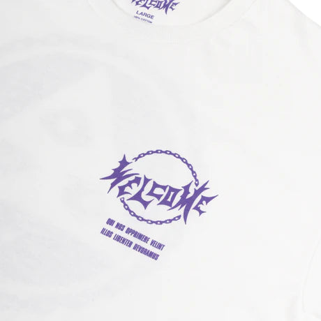 Welcome - Tali Chain Basic T-shirt - White/Purple