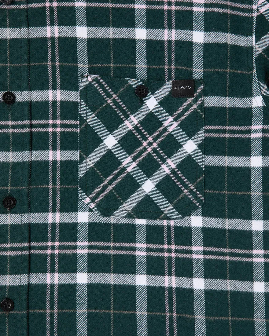 EDWIN - Labour Shirt L/S - Pine Grove/Pink product image 4