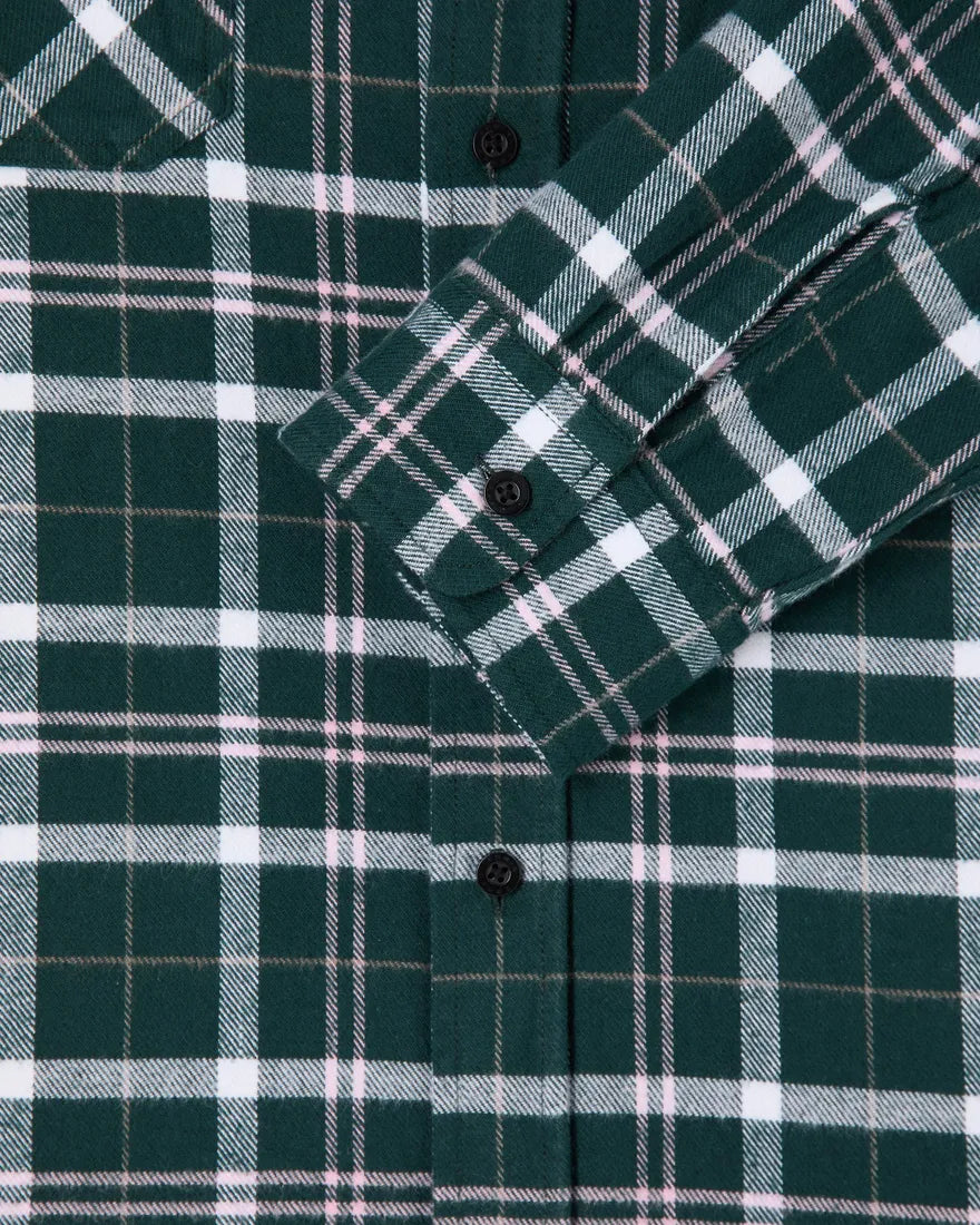 EDWIN - Labour Shirt L/S - Pine Grove/Pink