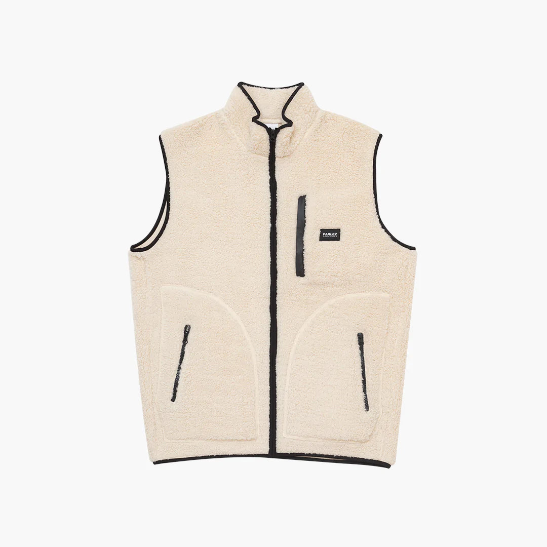 Parlez Moxey Fleece Gilet - Ecru