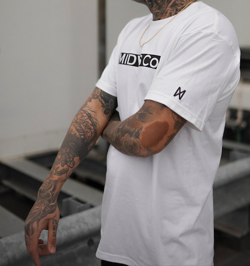 MIDVS CO PRIMO BOX LOGO T SHIRT - WHITE