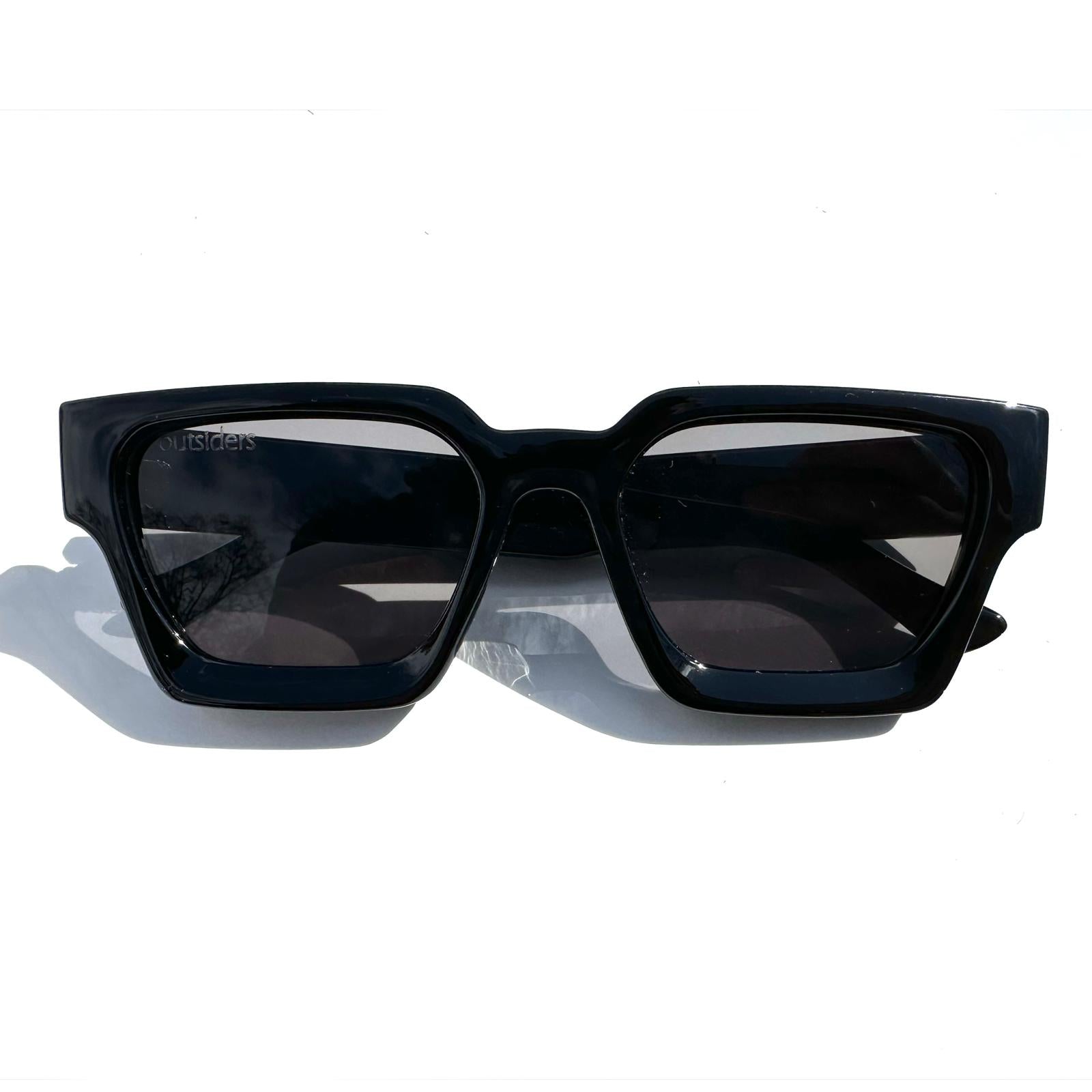 Outsiders - Waved Sunglasses - Black