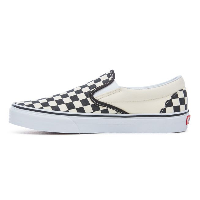 VANS CLASSIC SLIP-ON CHECKERBOARD SHOES - BLACK WHITE