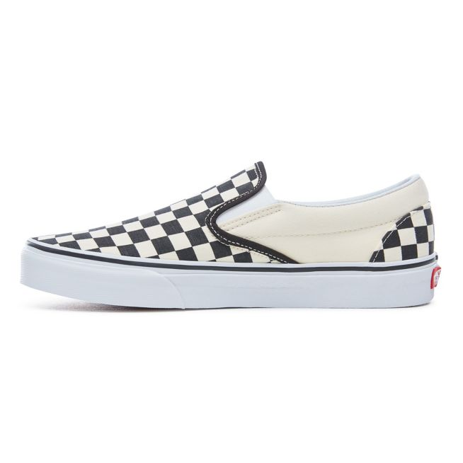 VANS CLASSIC SLIP-ON CHECKERBOARD SHOES - BLACK WHITE product image 3