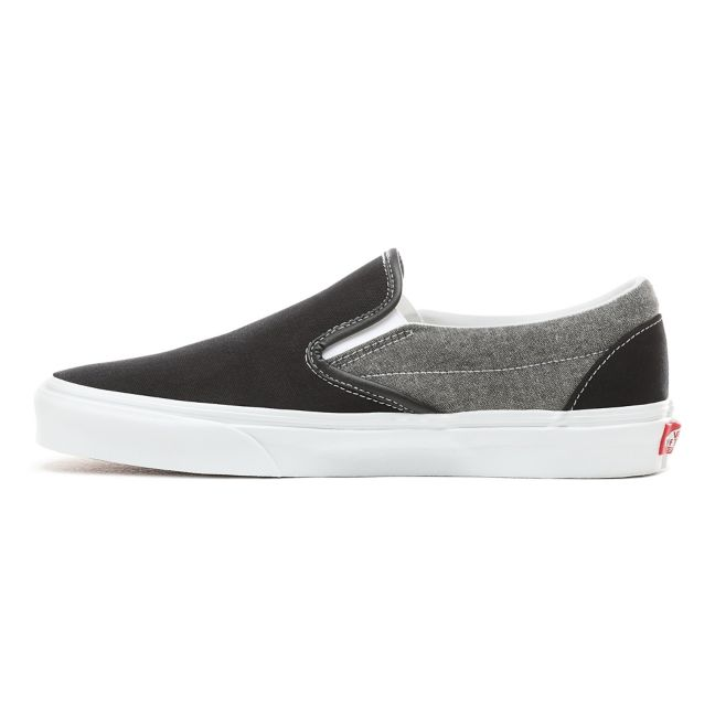 VANS CLASSIC SLIP-ON CHAMBRAY SHOES - Canvas Black/True White