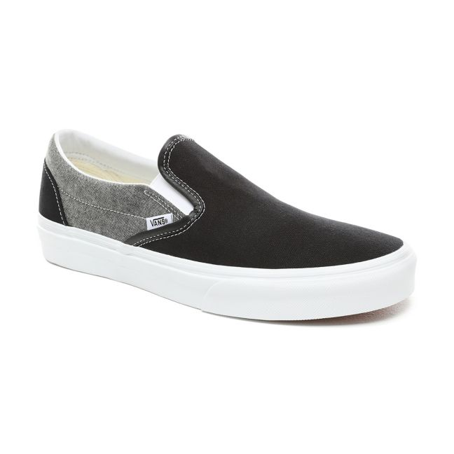 VANS CLASSIC SLIP-ON CHAMBRAY SHOES - Canvas Black/True White product image 4